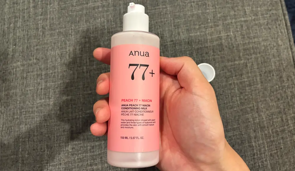ANUA 桃 77% ナイアシン コンディショニングミルクを実際に使用してみた-2