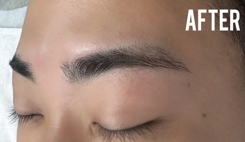 眉毛カットのアフター(左眉)